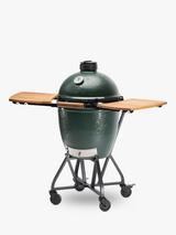 Big Green Egg Extra Large BBQ Acacia Wood Shelves Nest Bundle with ConvEGGtor