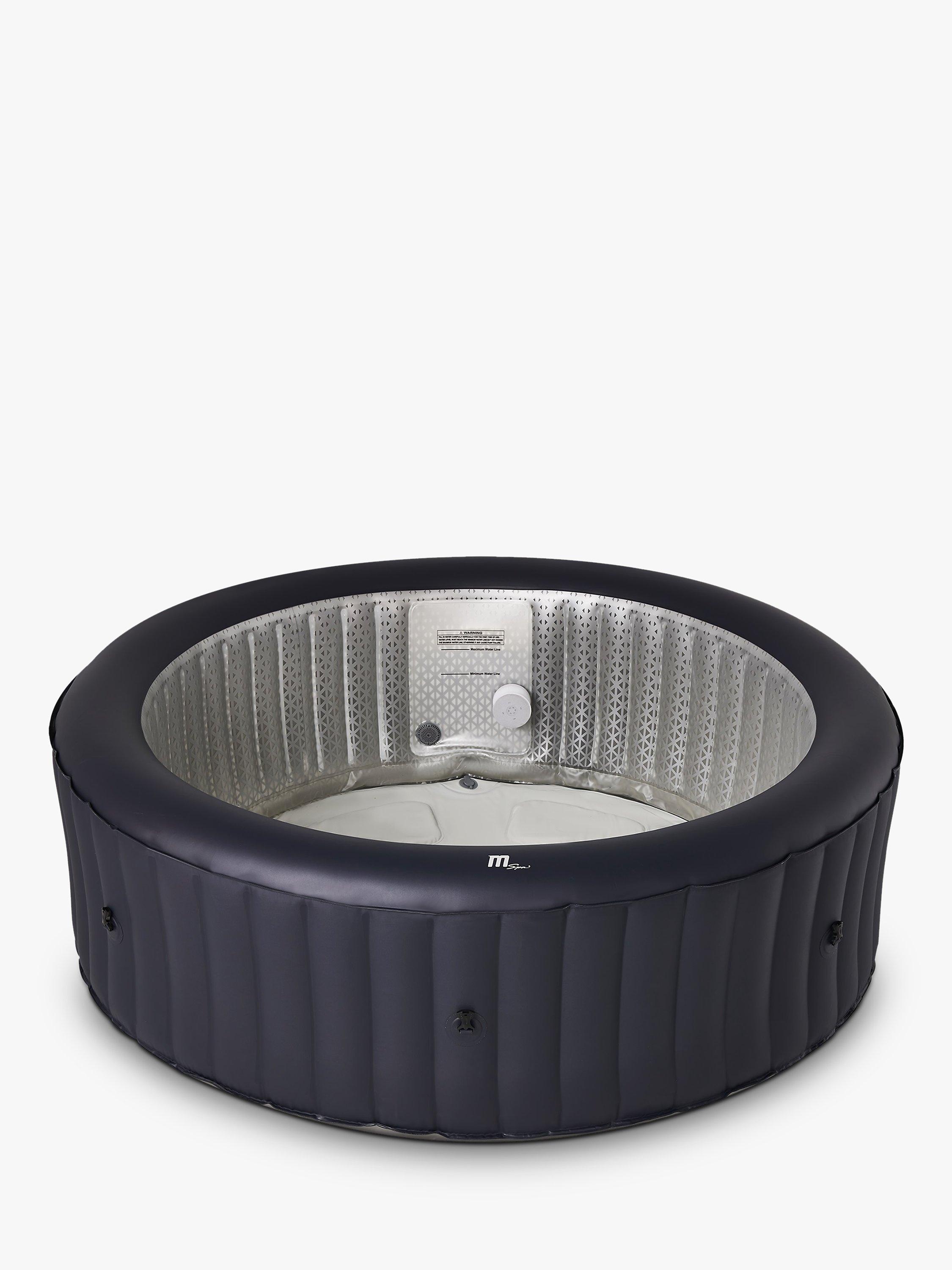 MSpa Aurora LED Colour Lights Quick-Heating Round Inflatable Hot Tub with Filter Pack, Chemicals & Cover Bundle, 6 Person