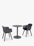 KETTLER Café Vienna 2-Seater Garden Bistro Table & Armchairs Set, Grey