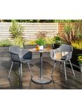 KETTLER Café Vienna 2-Seater Garden Bistro Table & Armchairs Set, Grey