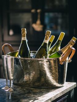 Culinary Concepts Leather-Handled Champagne Bath - view 2, Silver