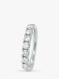 E.W Adams Platinum Half Eternity Diamond Ring, N