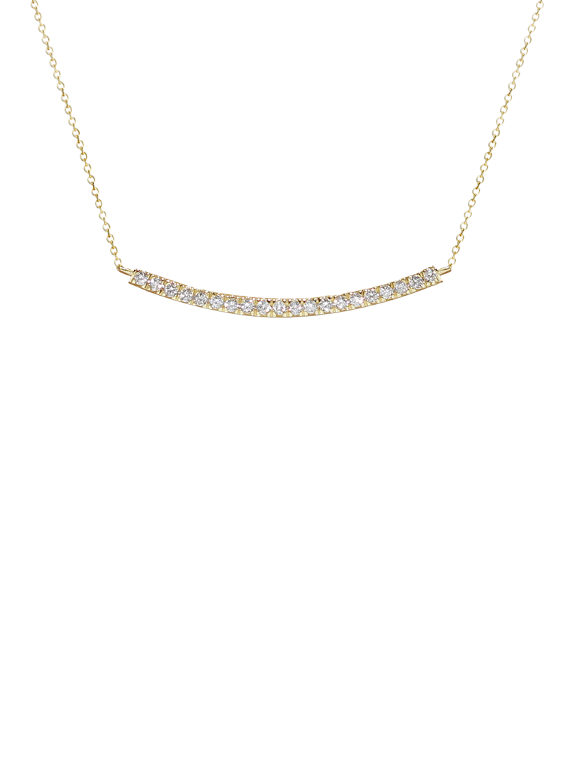Product image 1 of 2, which shows London Road 9ct Yellow Gold Portobello Geo Diamond Bar Chain Necklace