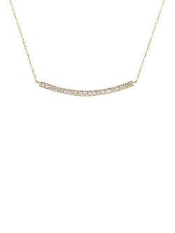 London Road 9ct Yellow Gold Portobello Geo Diamond Bar Chain Necklace, Gold