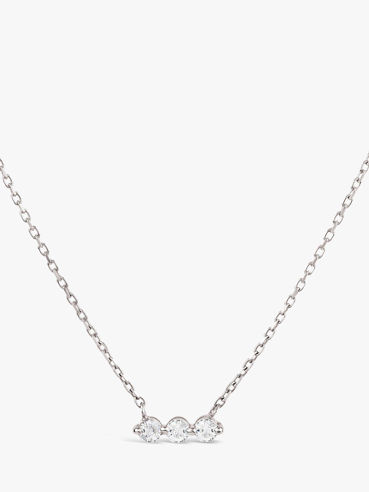 Product image 1 of 4, which shows Dinny Hall Shuga White Sapphire Chain Necklace, Silver