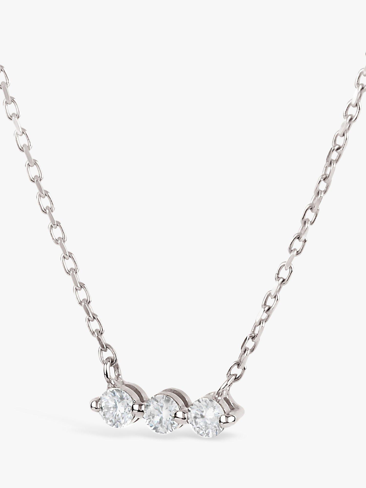 Product image 2 of 4, which shows Dinny Hall Shuga White Sapphire Chain Necklace, Silver