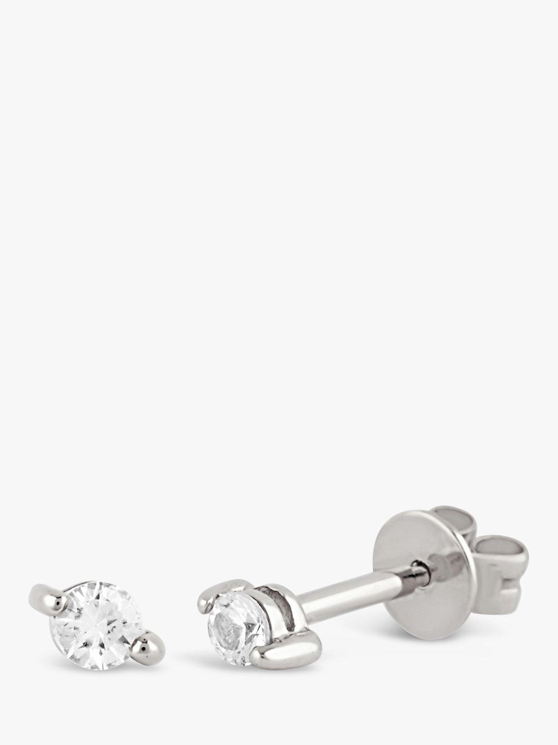 Product image 1 of 2, which shows Dinny Hall Shuga White Sapphire Stud Earrings, Silver