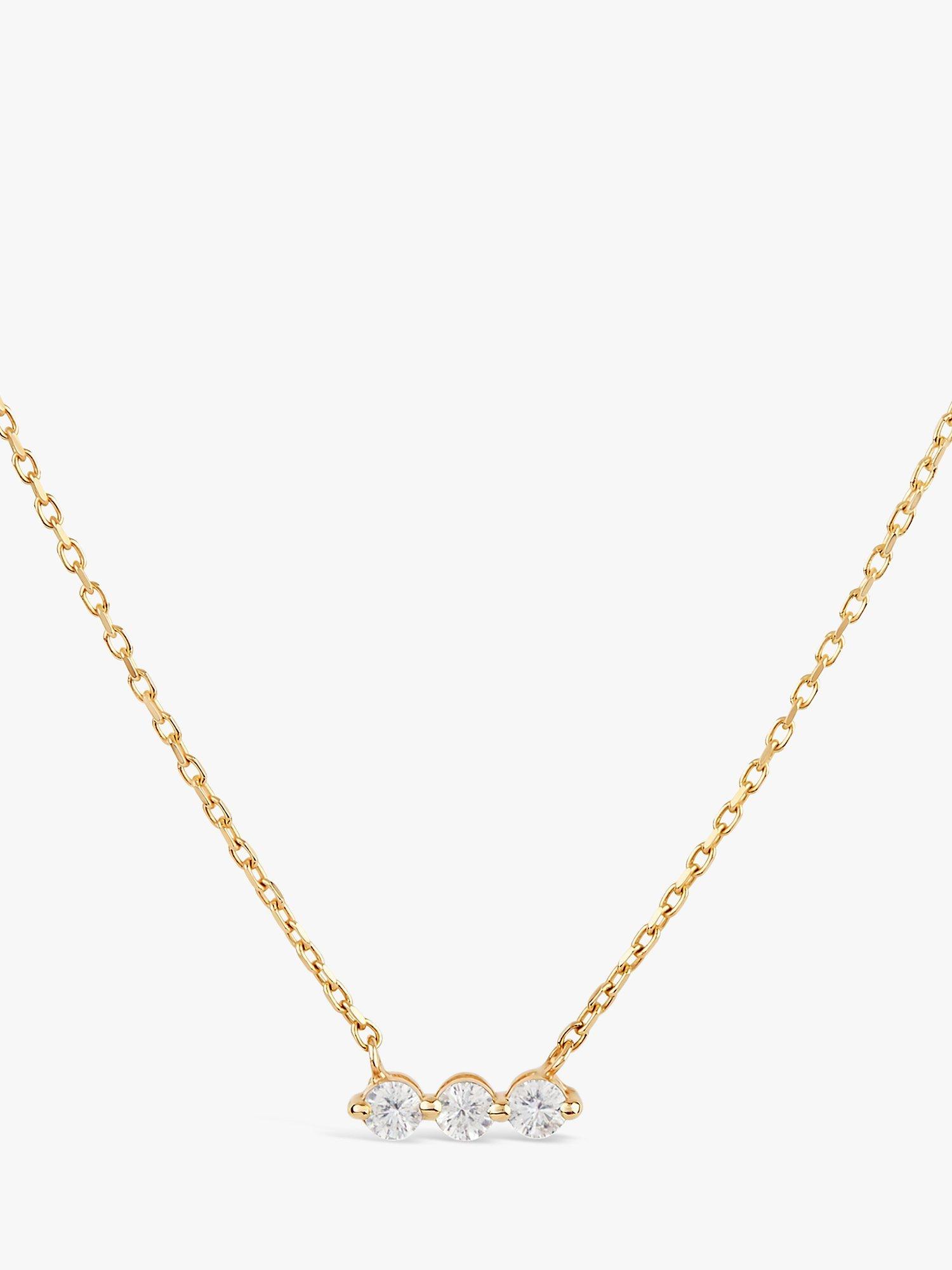 Product image 1 of 4, which shows Dinny Hall Shuga White Sapphire Chain Necklace, Gold