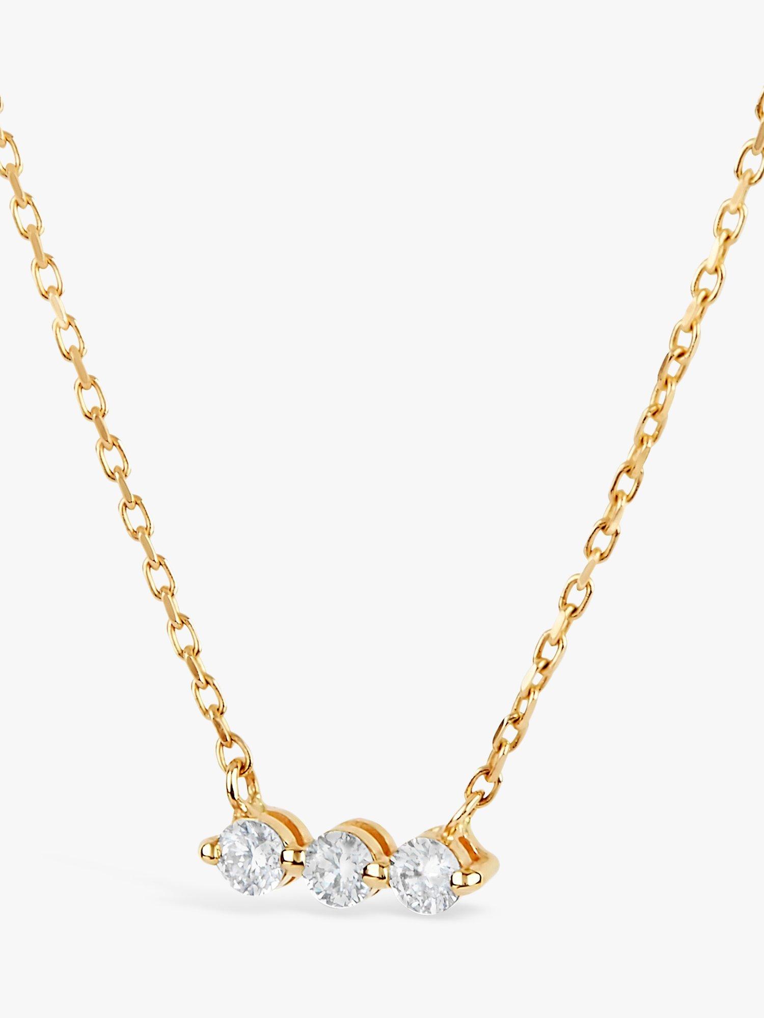 Product image 2 of 4, which shows Dinny Hall Shuga White Sapphire Chain Necklace, Gold