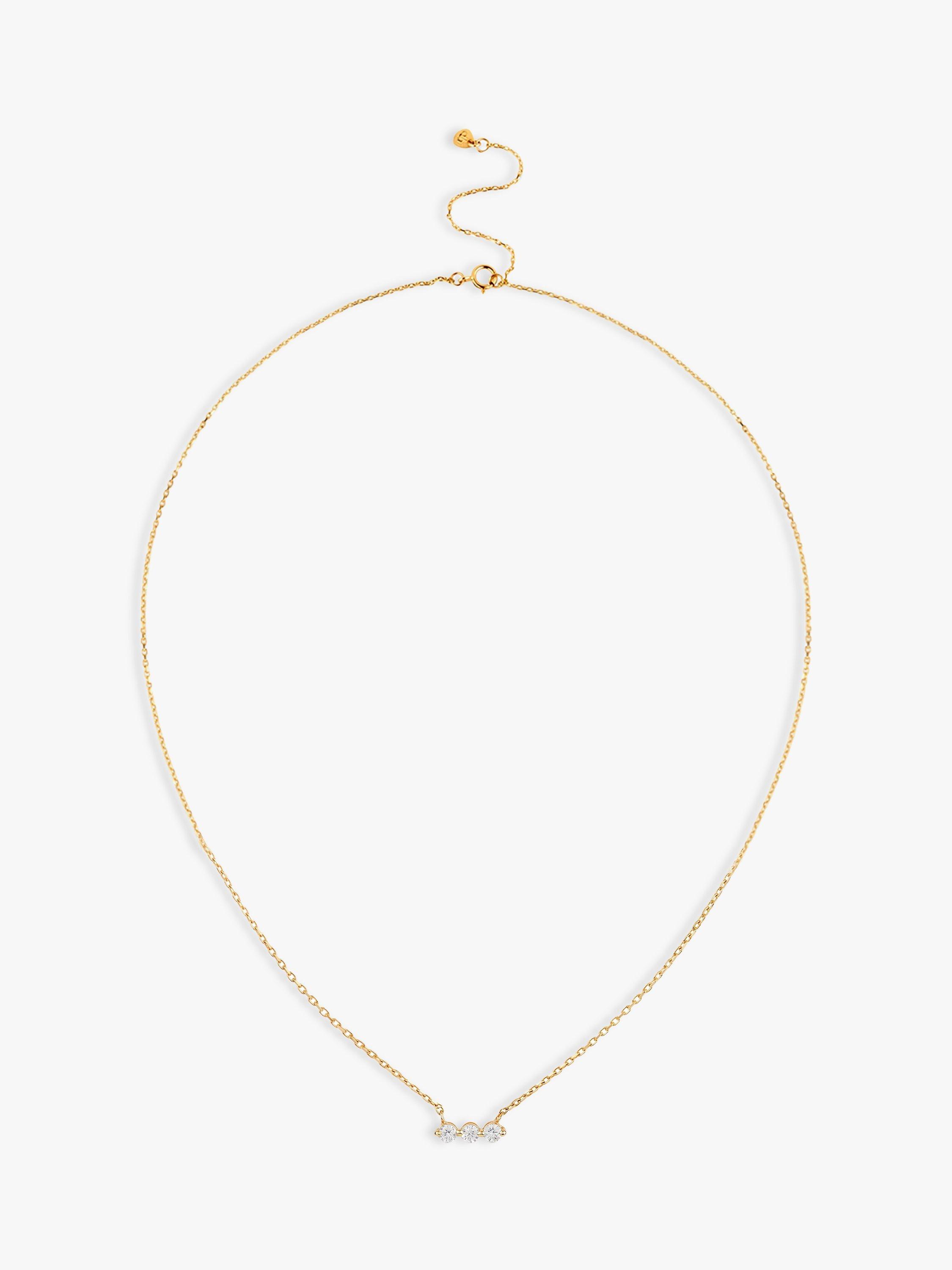 Product image 4 of 4, which shows Dinny Hall Shuga White Sapphire Chain Necklace, Gold