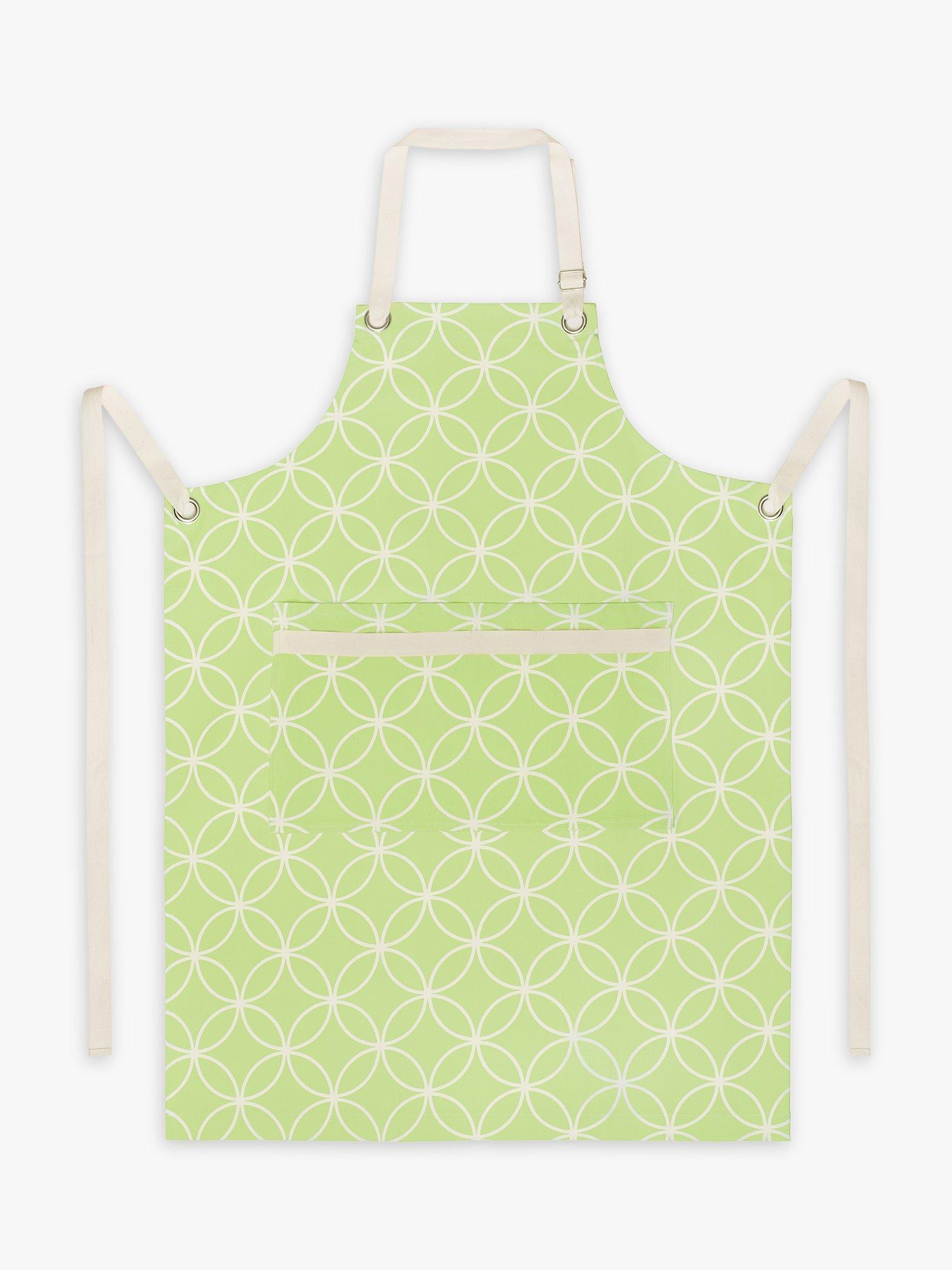 BlissHome Nadiya Hussain Pattern Cotton Apron, Green