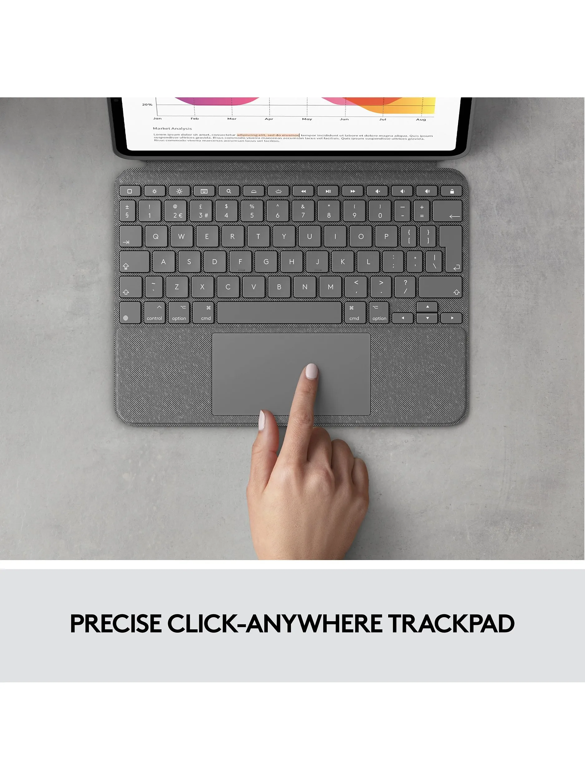 Logitech Folio Touch IPad Case Mit Tastatur & Trackpad – Für IPad Air 11 Zoll (M2/M3), Deutsches Layout