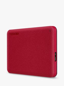 Toshiba Canvio Advance, Portable Hard Drive, 1TB - view 2, Red
