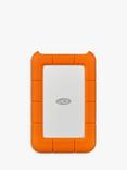 LaCie Rugged External Hard Disk Drive, 1TB, USB Type-C, Orange