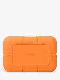 LaCie Rugged External Solid State Drive, 500GB, USB Type-C, Orange