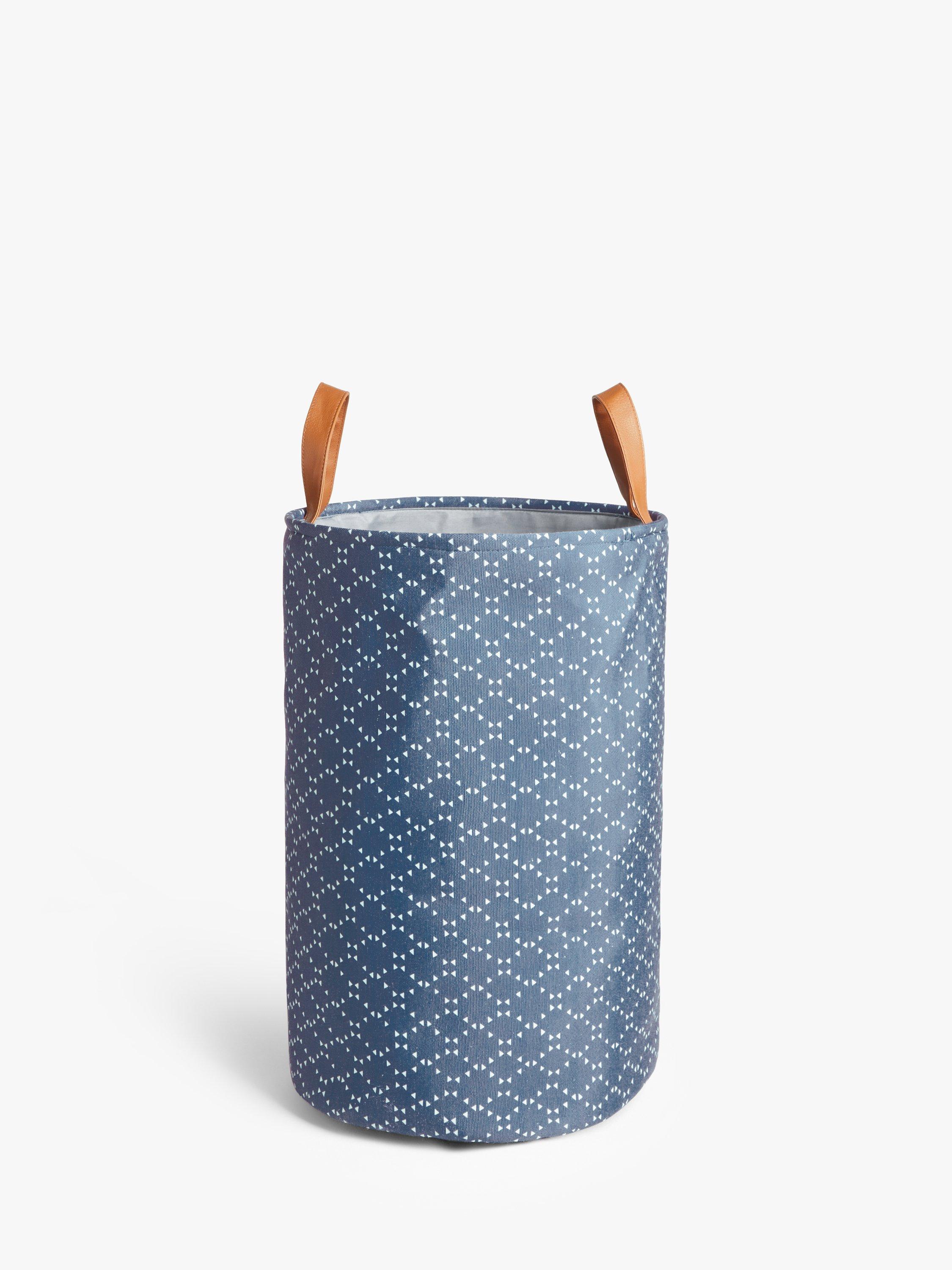 John Lewis ANYDAY Canvas Laundy Basket, Blue