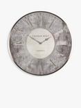 Thomas Kent Florentine Star Roman Numeral Analogue Wall Clock, Silver