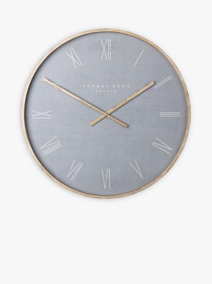 Thomas Kent Nordic Roman Numeral Analogue Wall Clock, 53cm, Cement