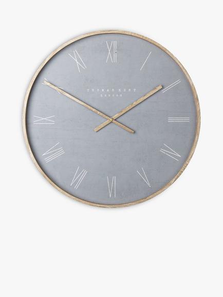 Thomas Kent Nordic Roman Numeral Analogue Wall Clock, 53cm - view 2, Cement