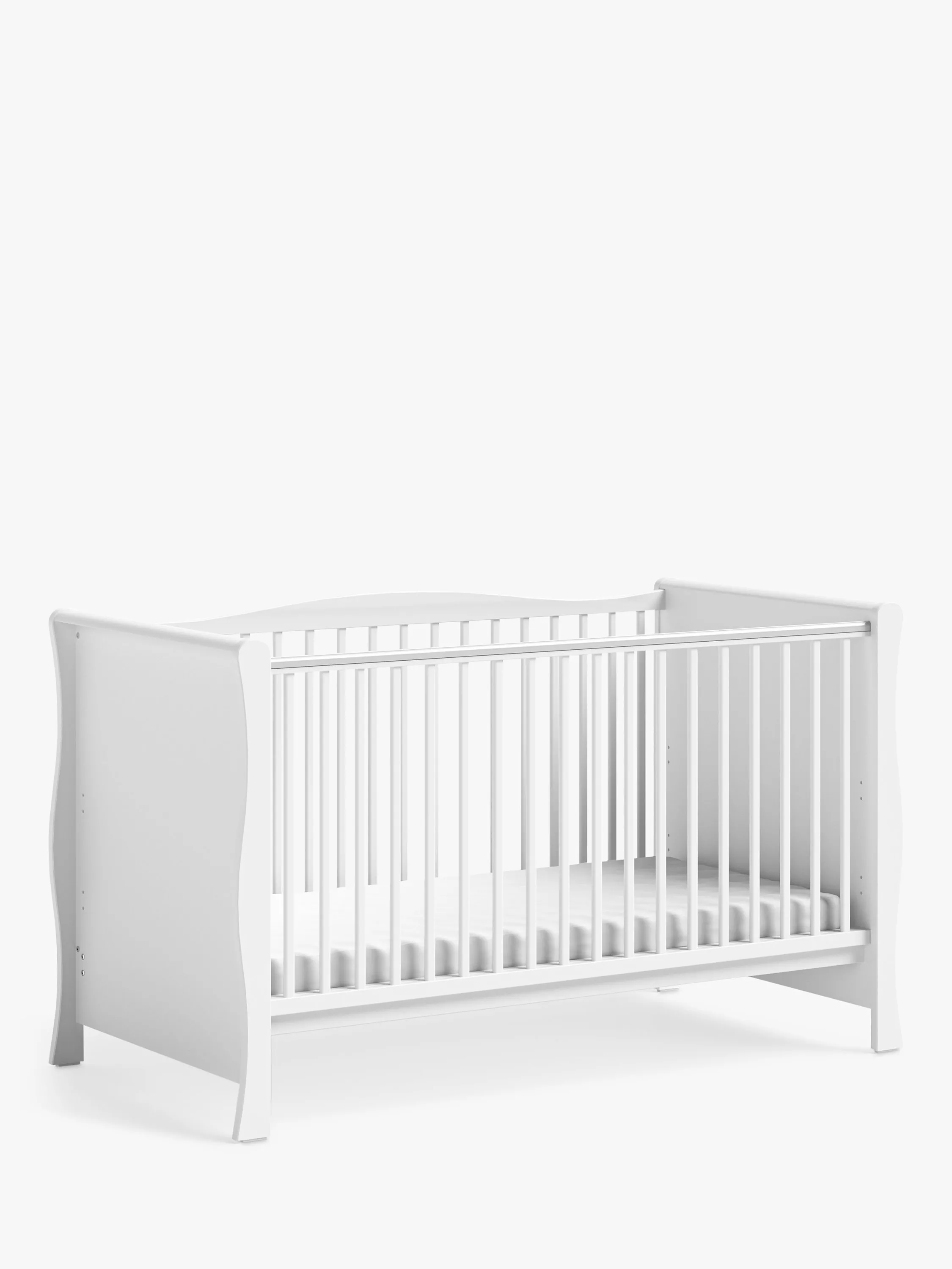 Little Acorns Traditional Sleigh Cotbed White
