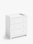 Little Acorns Traditional Sleigh Changing Table Dresser, White