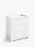 Little Acorns Traditional Sleigh Changing Table Dresser, White