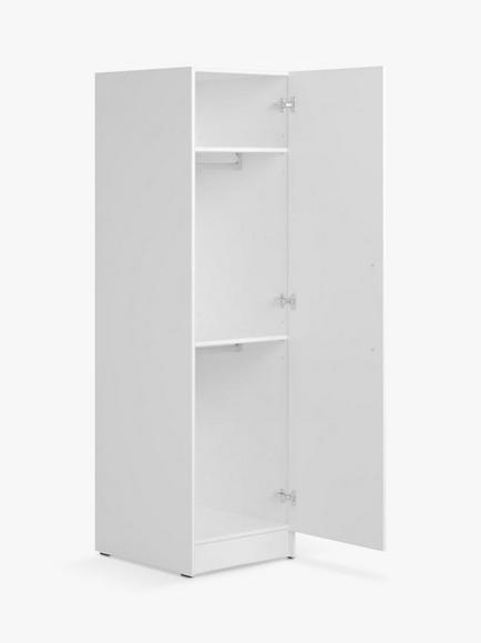 Little Acorns Athena Single Wardrobe, White - view 2, White
