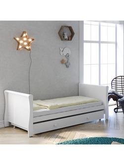 Little Acorns Traditional Sleigh Cotbed Drawer, White, White