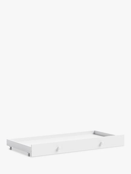 Little Acorns Traditional Sleigh Cotbed Drawer, White - view 2, White