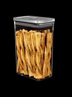OXO POP Stainless Steel Lid Rectangular Kitchen Storage Container, Clear - view 2, Clear