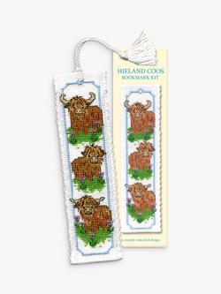 Textile Heritage Highland Coos Bookmark Counted Cross Stitch Kit - view 2, Multi