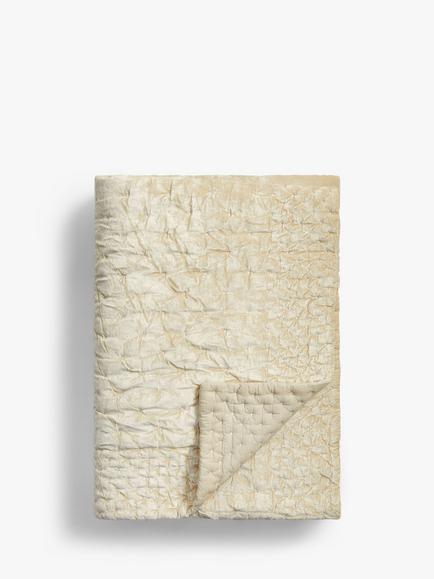 John Lewis Velvet Stitch Quilt, Natural