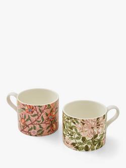 Morris & Co. Spode Fruit & Honeysuckle Mugs, Set of 2, 340ml, Multi, Multi