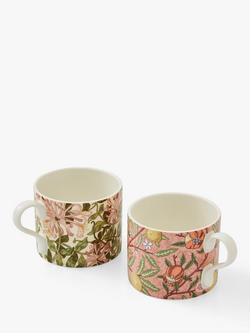 Morris & Co. Spode Fruit & Honeysuckle Mugs, Set of 2, 340ml, Multi - view 2, Multi