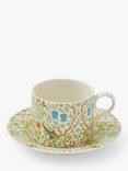 Morris & Co. Spode Blackthorn Cup & Saucer, 280ml, Green/Multi