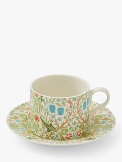 Morris & Co. Spode Blackthorn Cup & Saucer, 280ml, Green/Multi, Green/Multi
