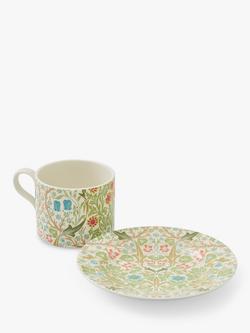 Morris & Co. Spode Blackthorn Cup & Saucer, 280ml, Green/Multi - view 2, Green/Multi