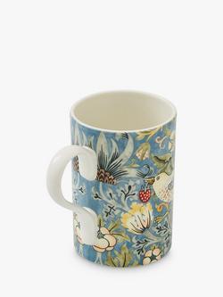 Morris & Co. Spode Strawberry Thief Mug, 340ml, Blue/Multi - view 2, Blue/Multi