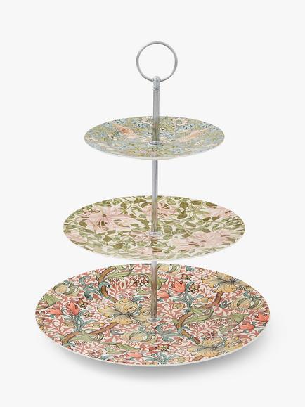 Morris & Co. Spode 3 Tier Cake Stand, 28cm, Multi, Multi