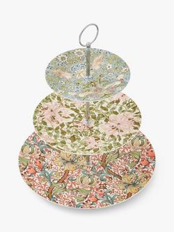 Morris & Co. Spode 3 Tier Cake Stand, 28cm, Multi - view 2, Multi