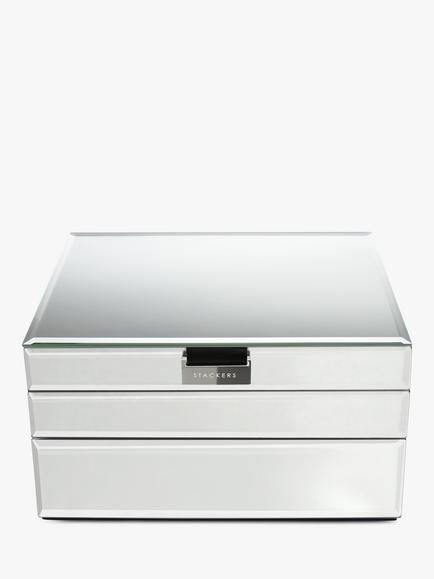 Stackers Glass Classic Jewellery Box, Set of 3 Layers, Clear
