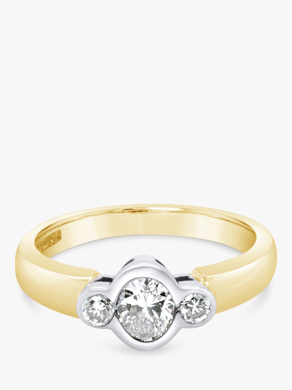 Product image 2 of 5, which shows Milton & Humble Jewellery 18ct White and Yellow Gold Pre-Loved Diamond Ring