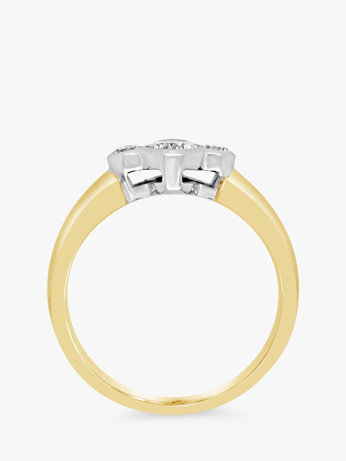 Product image 5 of 5, which shows Milton & Humble Jewellery 18ct White and Yellow Gold Pre-Loved Diamond Ring