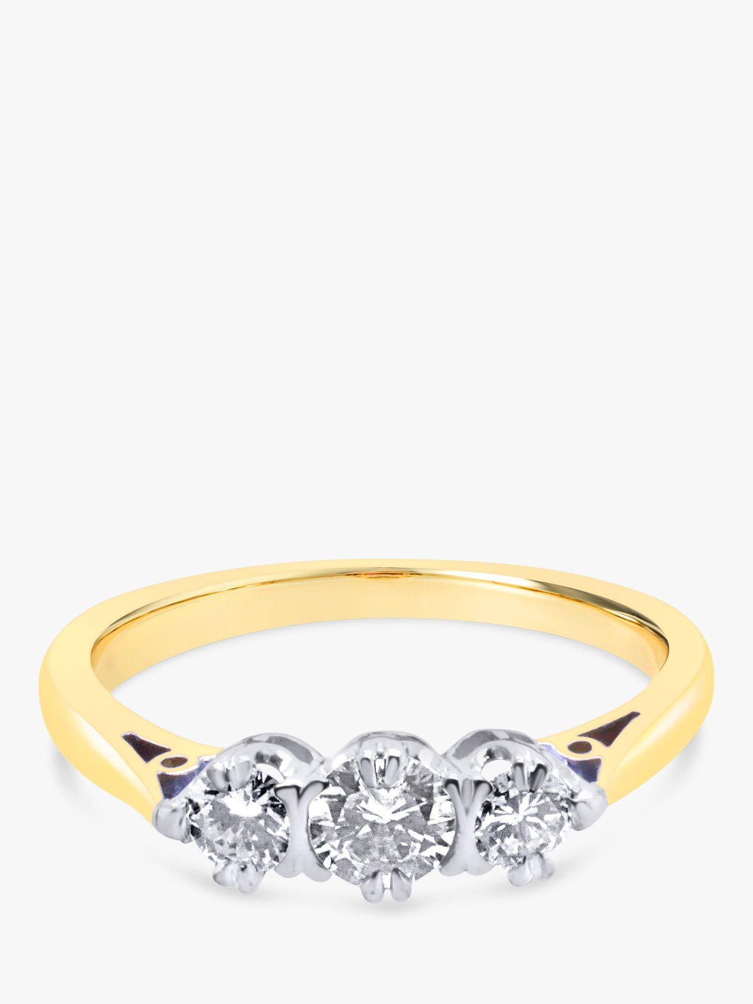 Product image 4 of 6, which shows Milton & Humble Jewellery 18ct White and Yellow Gold Pre-Loved Diamond Ring