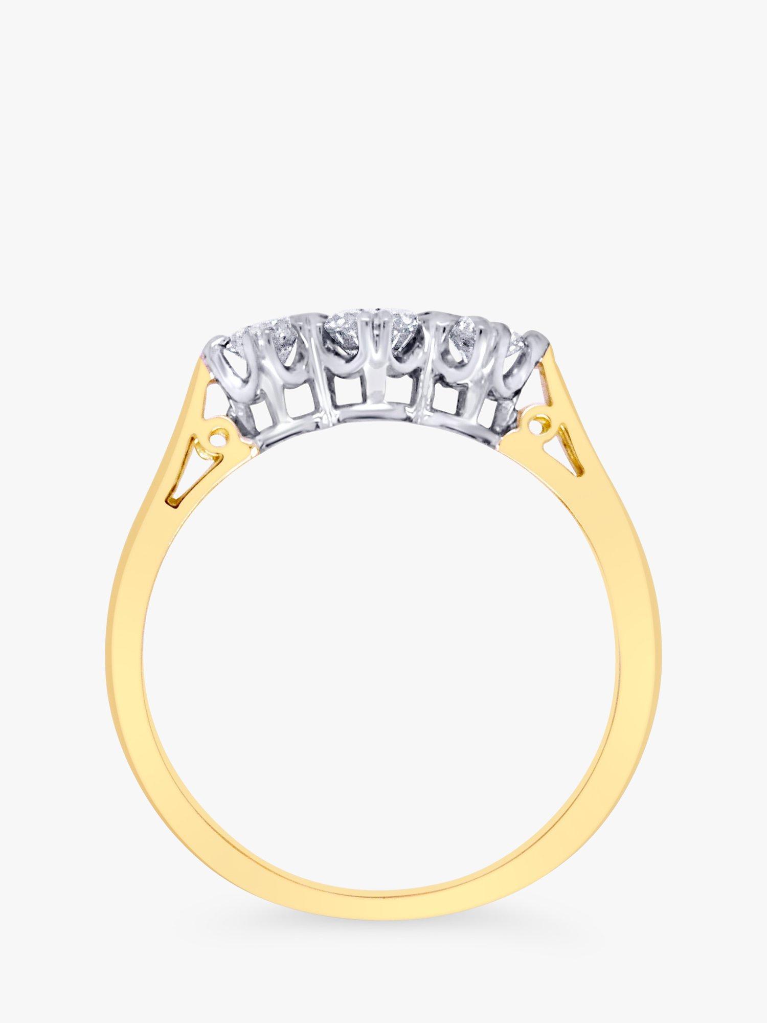 Product image 5 of 6, which shows Milton & Humble Jewellery 18ct White and Yellow Gold Pre-Loved Diamond Ring