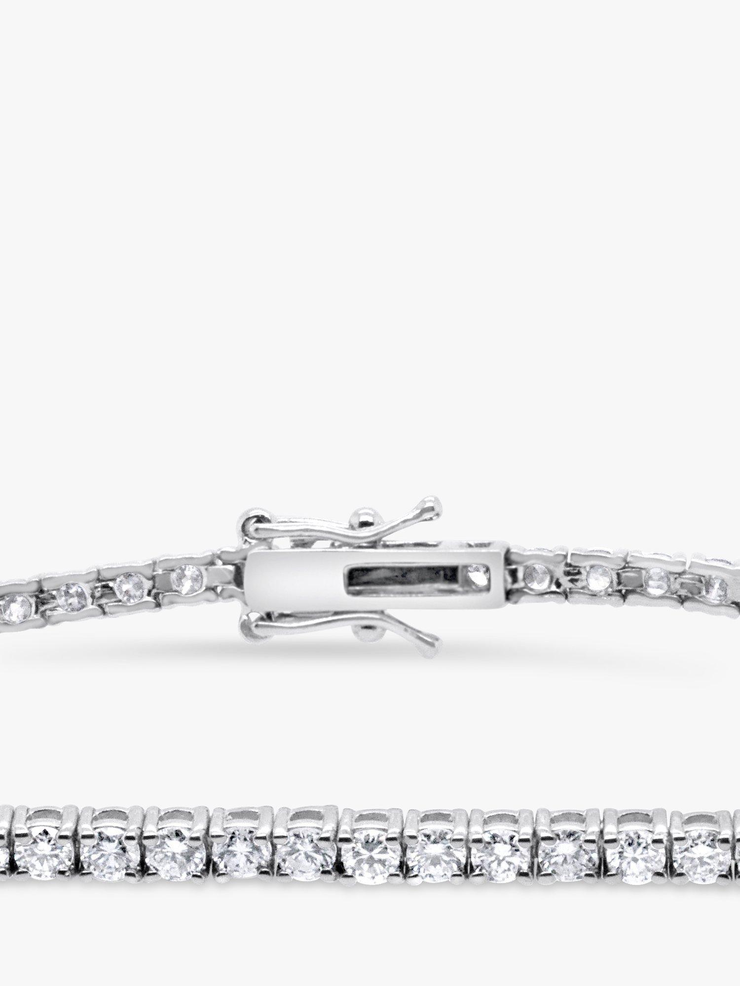 Product image 2 of 4, which shows Milton & Humble Jewellery 18ct White Gold Pre-Loved Diamond Tennis Bracelet