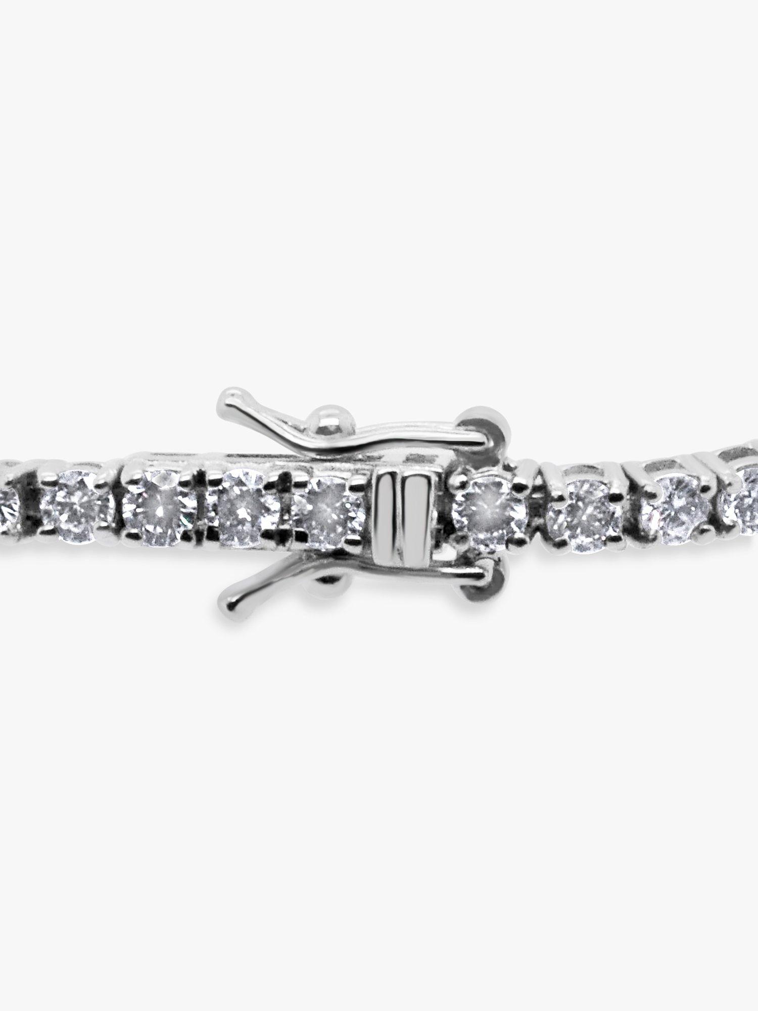 Product image 3 of 4, which shows Milton & Humble Jewellery 18ct White Gold Pre-Loved Diamond Tennis Bracelet