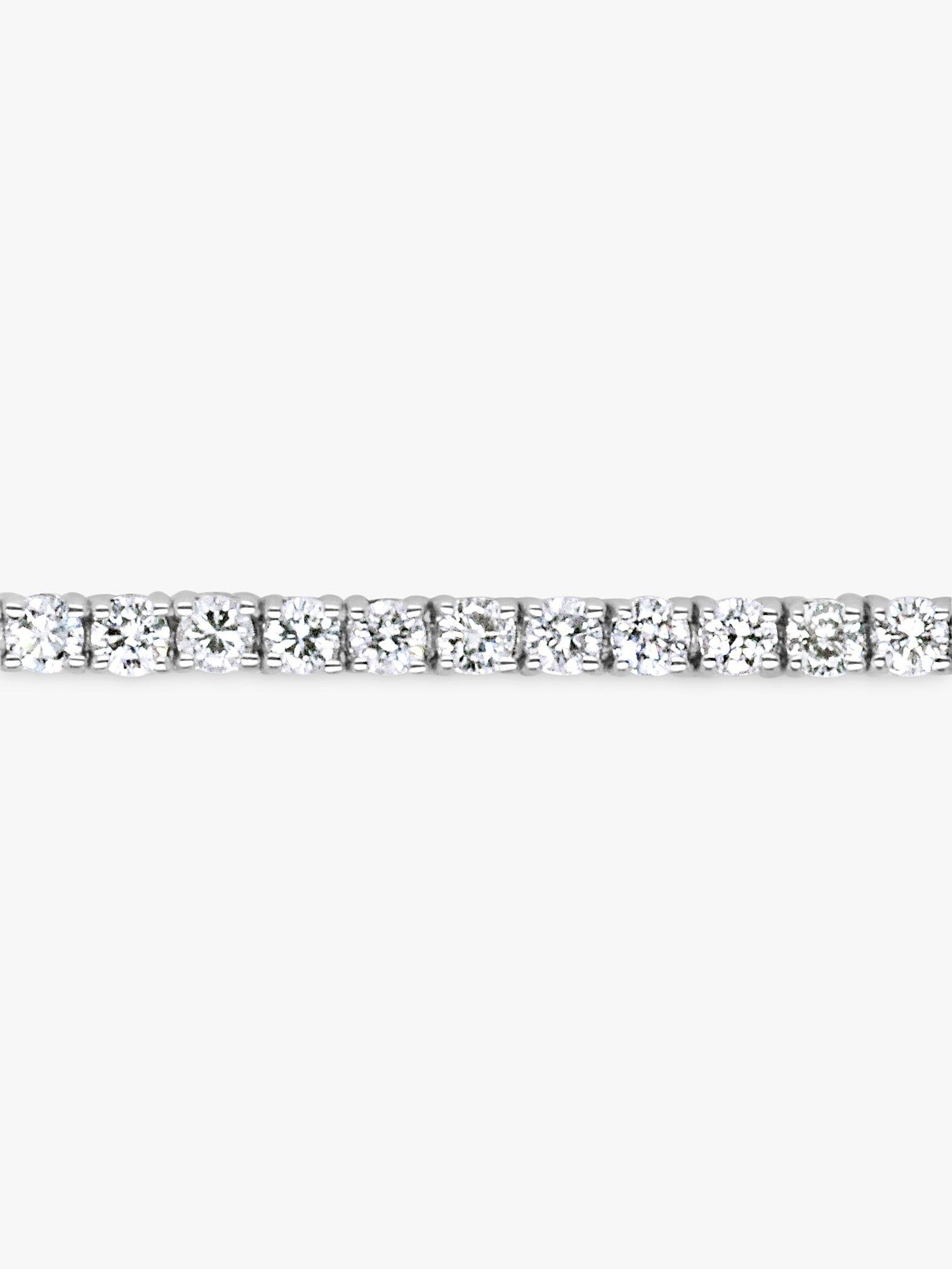 Product image 4 of 4, which shows Milton & Humble Jewellery 18ct White Gold Pre-Loved Diamond Tennis Bracelet