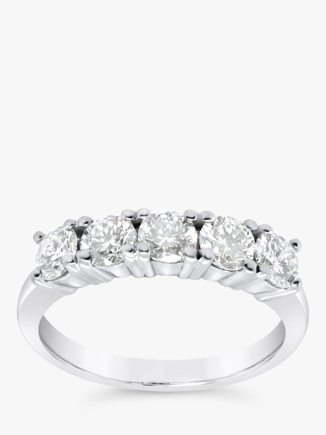 Product image 1 of 6, which shows Milton & Humble Jewellery 18ct White Gold Pre-Loved Diamond Ring