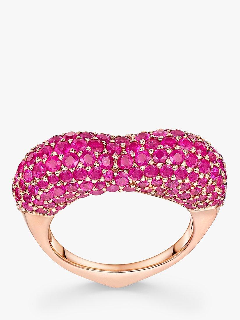Product image 1 of 6, which shows Milton & Humble Jewellery 14ct Rose Gold Pre-Loved Sapphire Ring, Dated Circa 2000s
